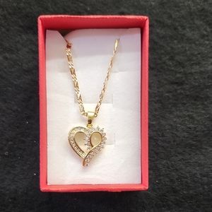 Gold Heart Pendant Necklace